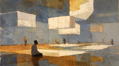 Cover image: A luminous translucent roof held up by light — the friction was load-bearing